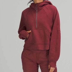 Lululemon Scuba Oversized Half-Zip Hoodie, Mulled Wine, XS/S